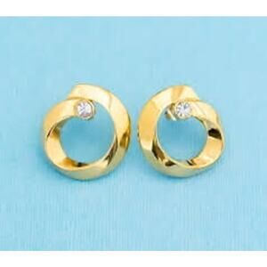 BOGO FREE AVON 1987 ribbon crystal earrings